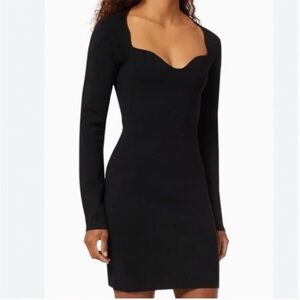 Nanushka Marina black knitted mini dress